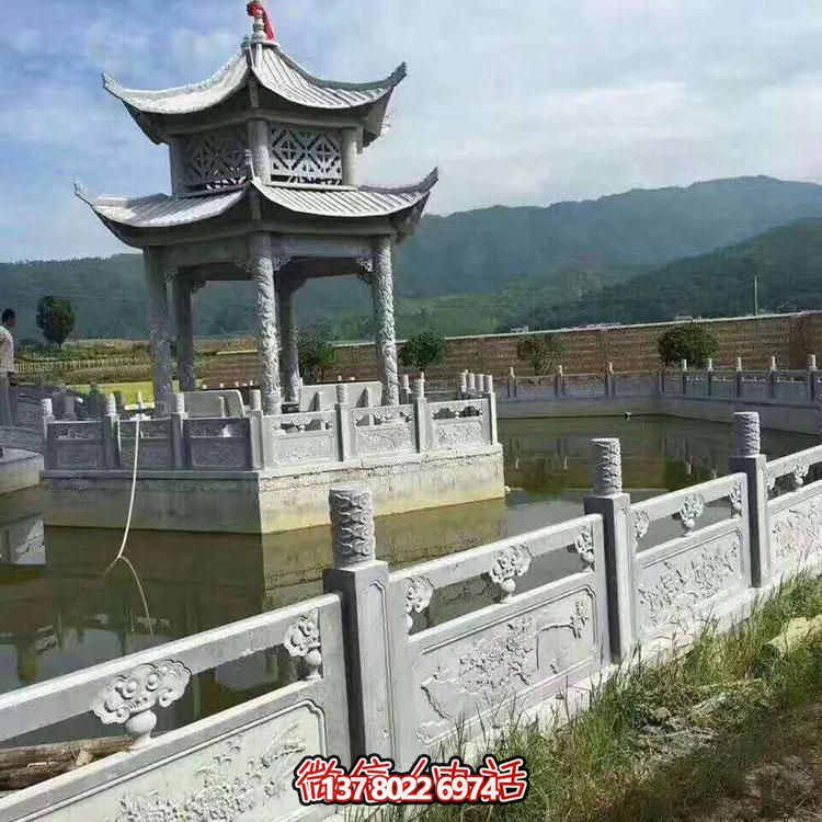 古典仿古水池涼亭，享受休閑園林生活