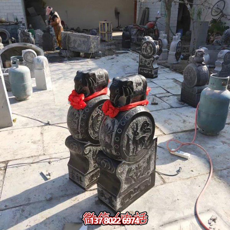 精美大理石仿古舊門(mén)墩雕塑，打造完美中式庭院