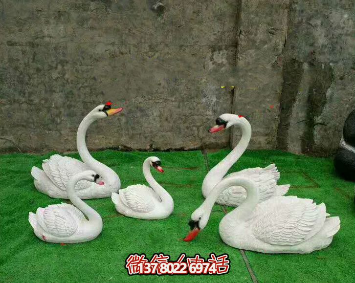 雕塑仿真天鵝，裝飾庭院、酒店、別墅等空間