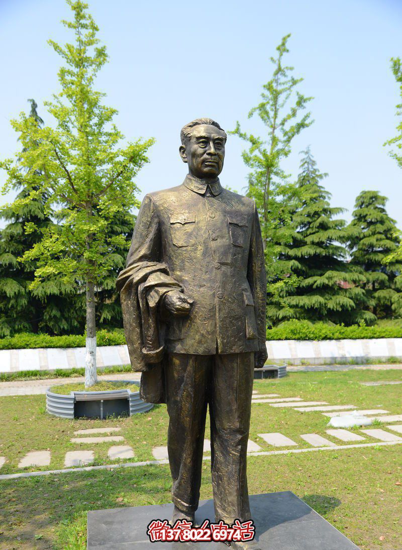 紀(jì)念周恩來(lái)偉人雕塑，緬懷歷史，見(jiàn)證輝煌