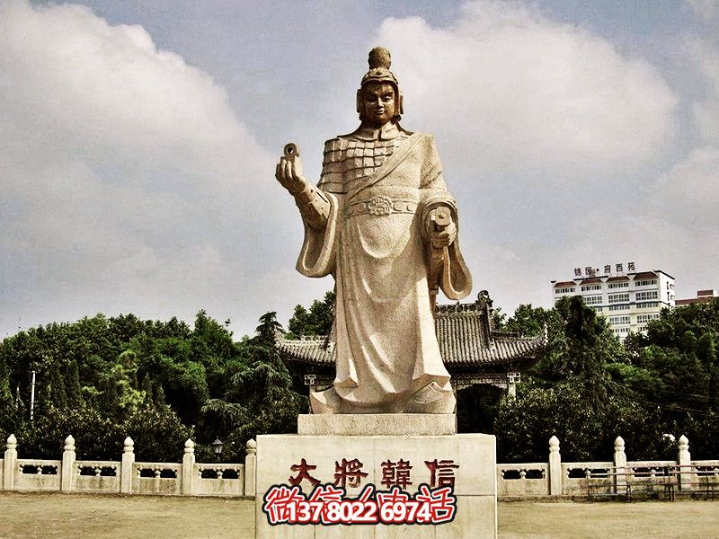 以漢白玉雕塑緬懷韓信，美化景區(qū)，展現(xiàn)創(chuàng)意兵
