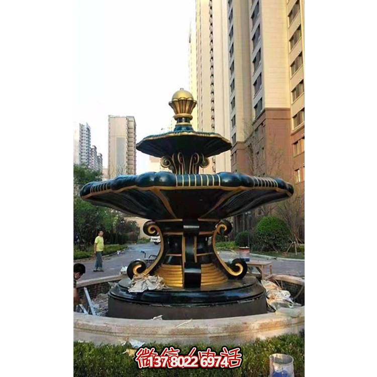 歐式風(fēng)格石雕大型噴泉雕塑，點(diǎn)綴別墅小區(qū)