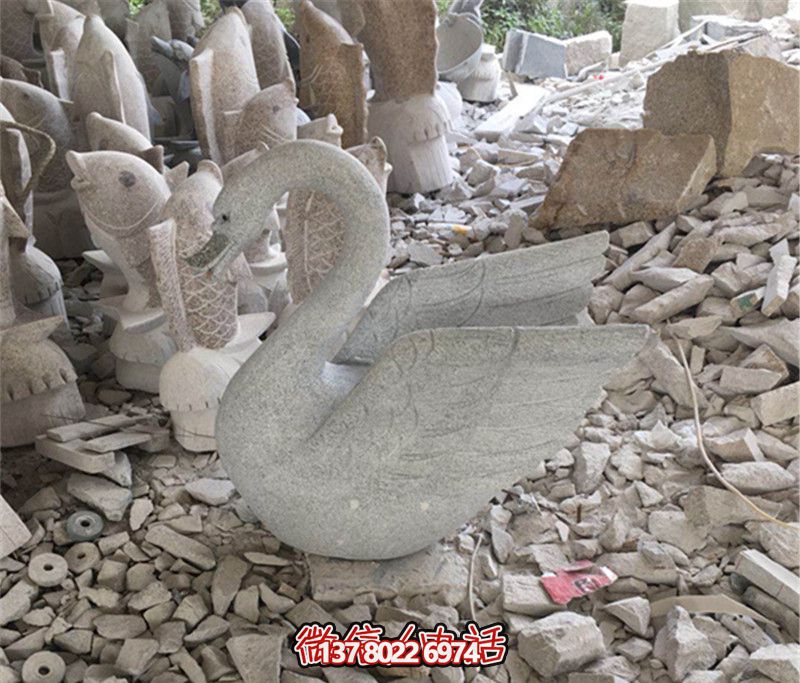 大理石創(chuàng)意天鵝雕塑，美麗大理景區(qū)的精品藝術(shù)品