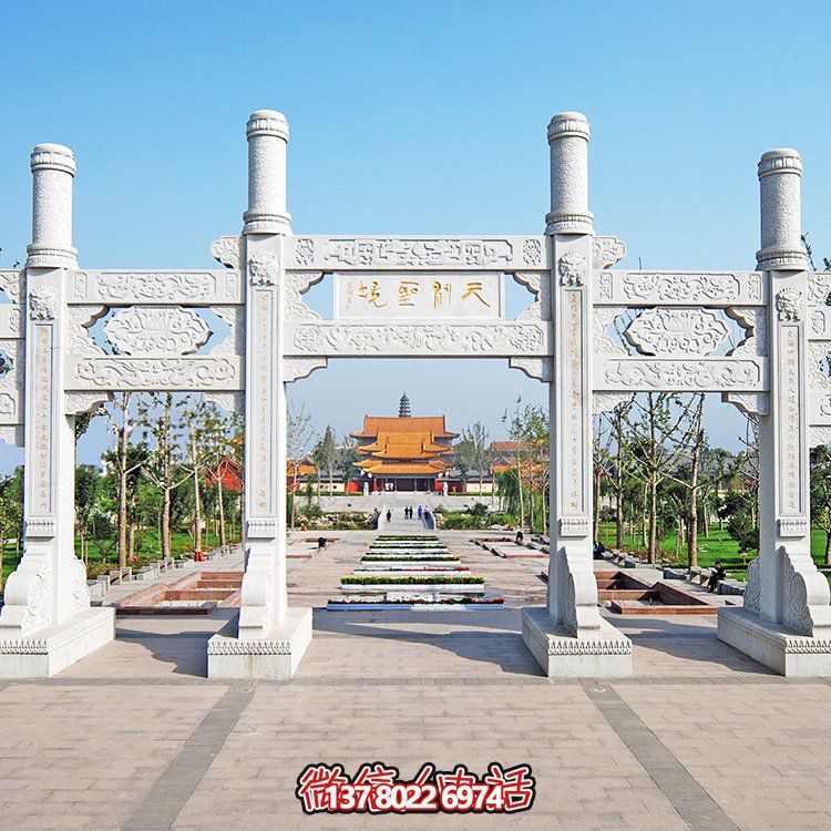 精美大理石石雕多門牌坊雕塑，讓你領(lǐng)略大理景區(qū)的精彩