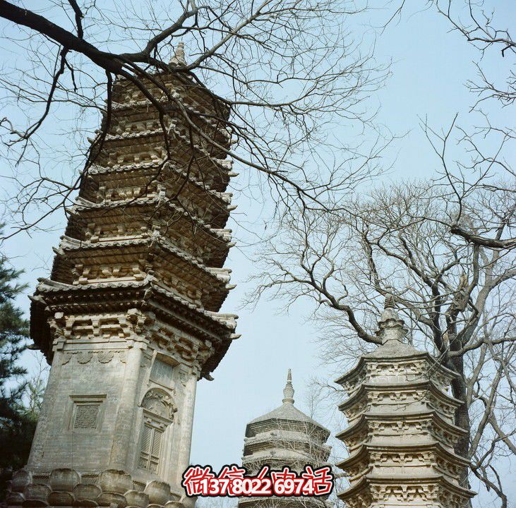 仿古石雕舍利塔，傳承古老文化