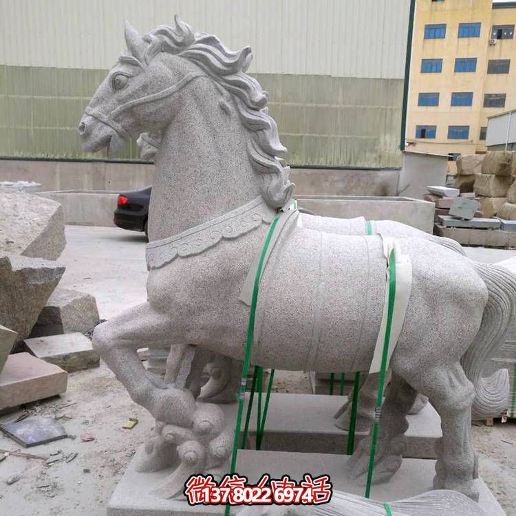 主題砂巖雕刻馬擺件，點(diǎn)綴園林廣場(chǎng)美景
