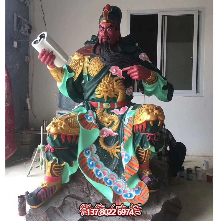 玻璃鋼關(guān)公神像，打造古典寺廟氛圍