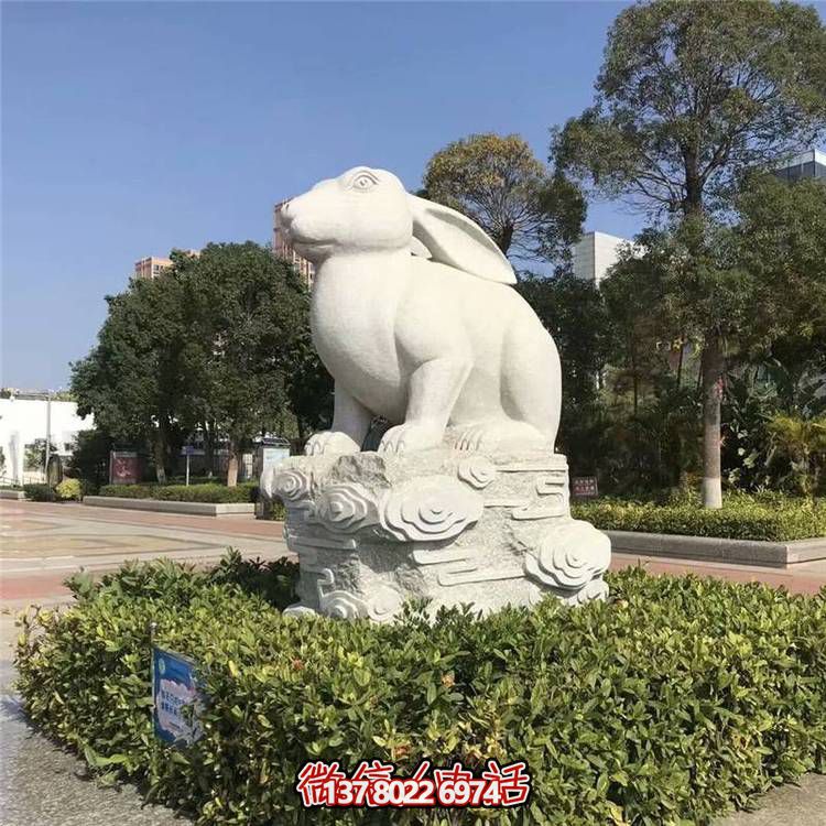 精美十二生肖大理石石雕，高端戶外園林裝飾