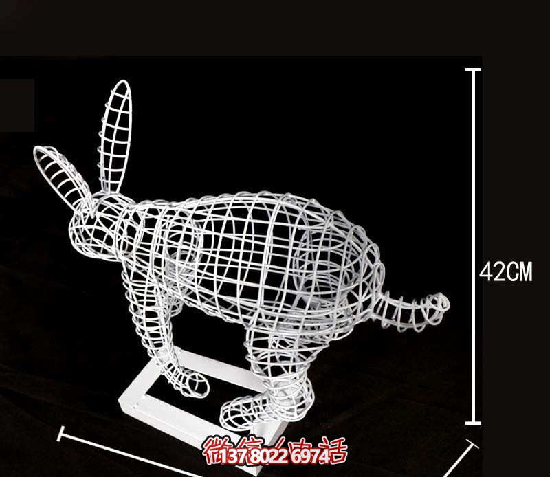 鏤空不銹鋼兔子雕塑，為您的室內(nèi)裝飾添彩