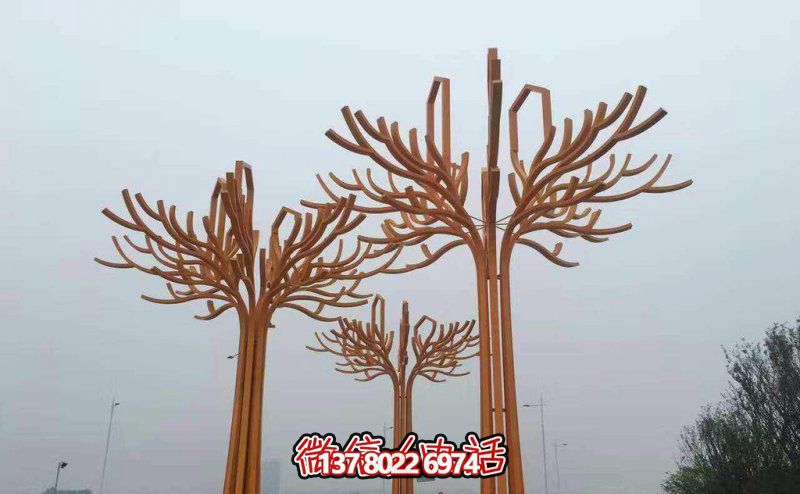 不銹鋼景觀雕塑，提升步行商業(yè)街抽象美感