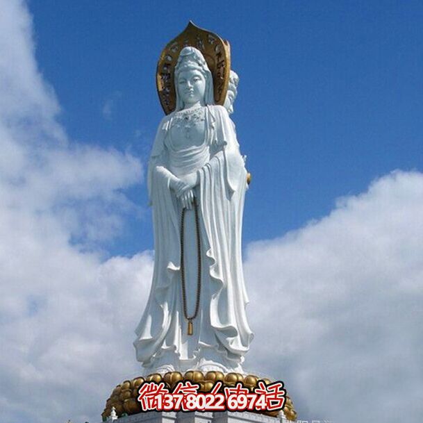 古老石雕觀音菩薩雕塑，景區(qū)大型面積景點