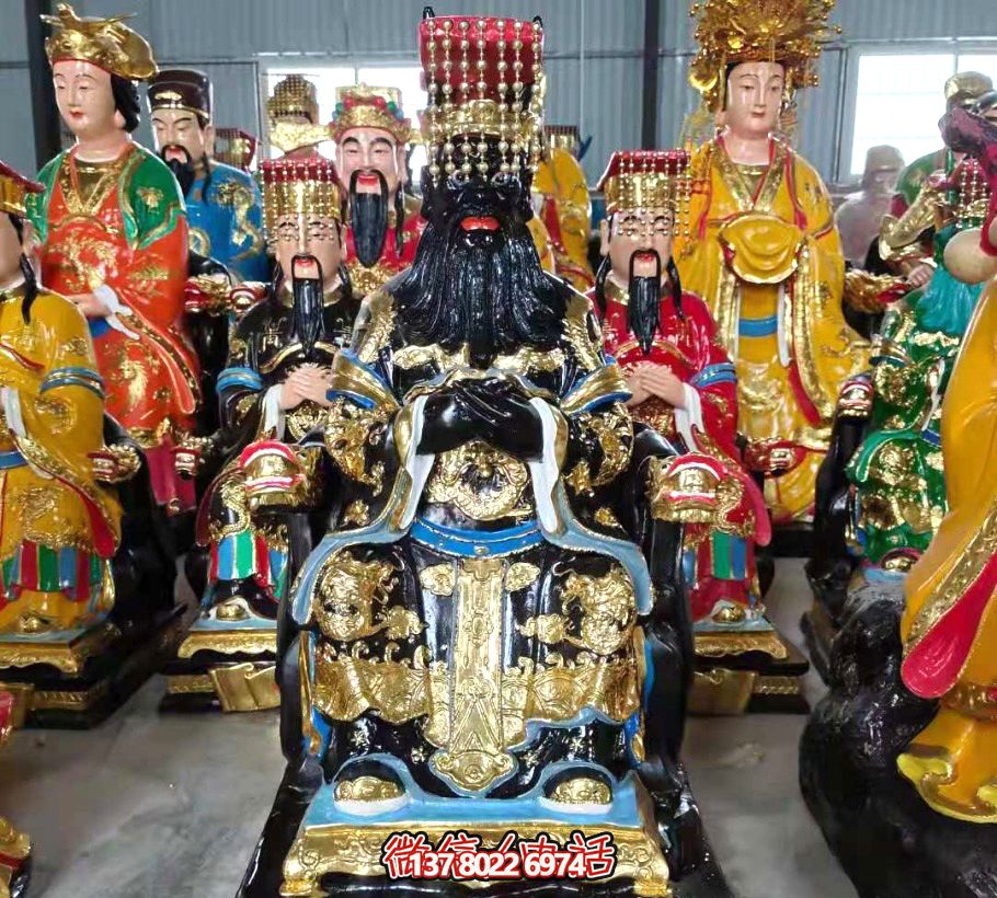 玻璃鋼彩繪龍王雕塑，傳承古老文化