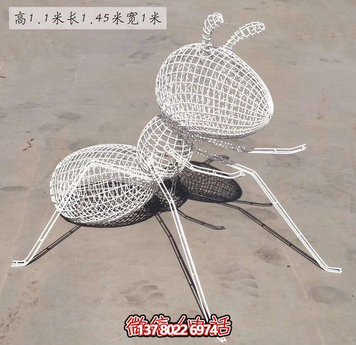 不銹鋼網(wǎng)格照明螞蟻雕塑，點亮大型園林景觀