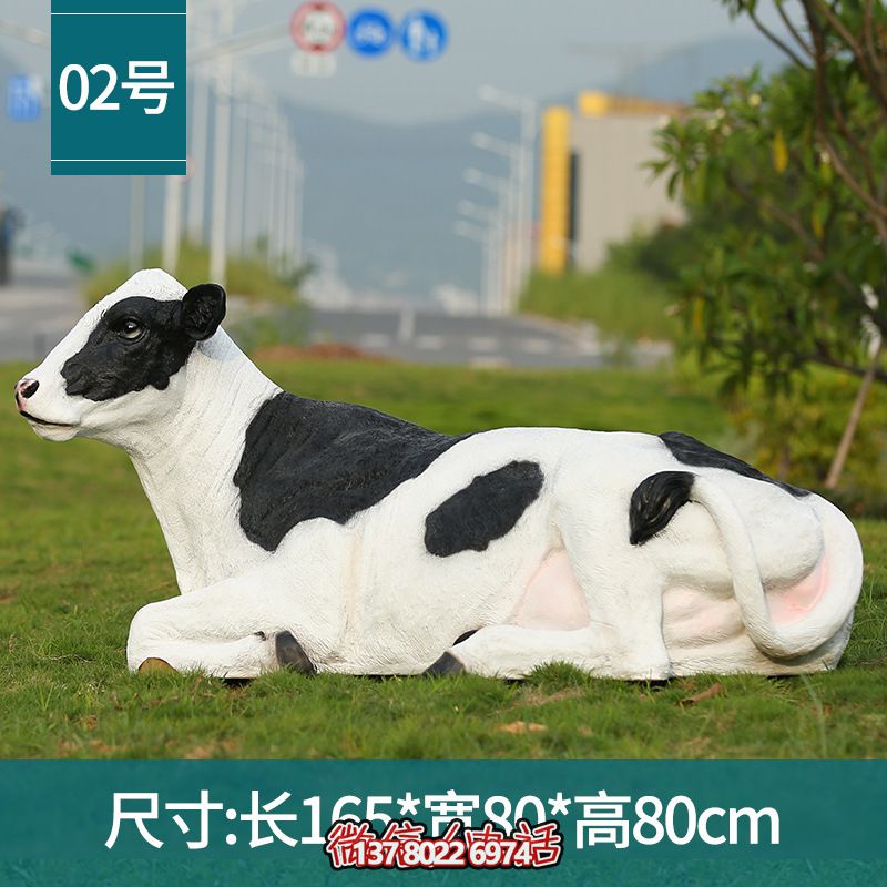 玻璃鋼牛雕塑，讓你的草坪只為休息