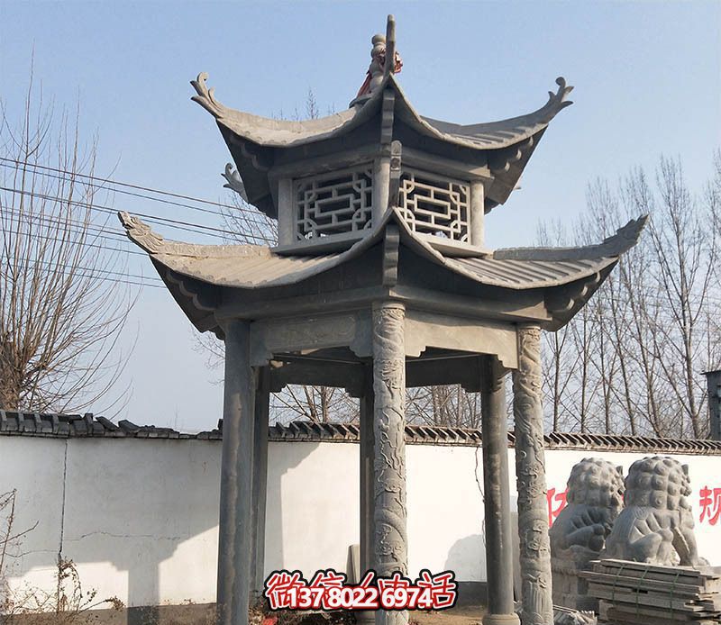 古樸雅致的仿古涼亭，讓你走進(jìn)歷史悠久的古寺廟