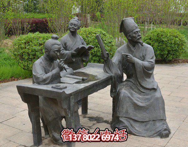 古代庭院景區(qū)，一起讀書、雕塑、感受古風