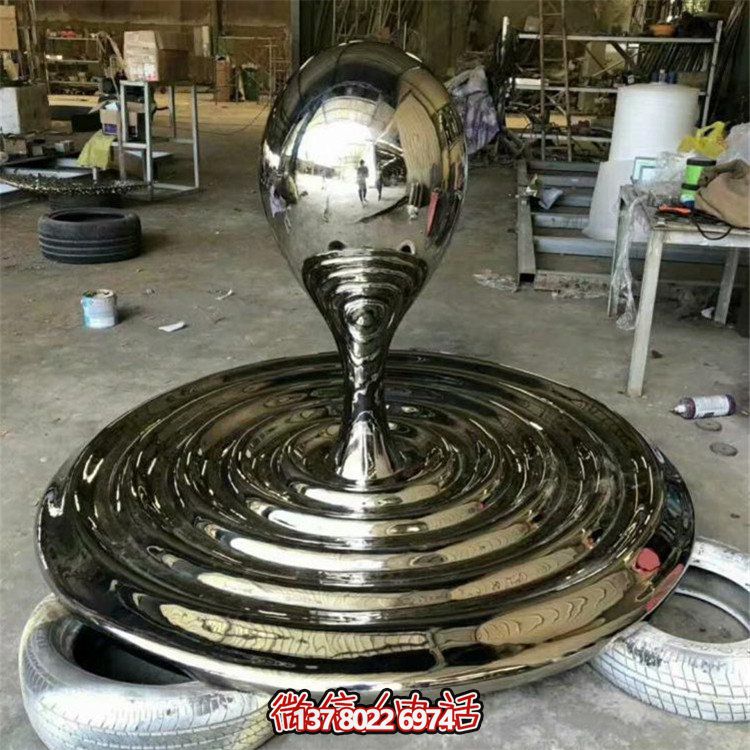 水景景觀不銹鋼擺件，精致創(chuàng)意鏡面水滴擺放