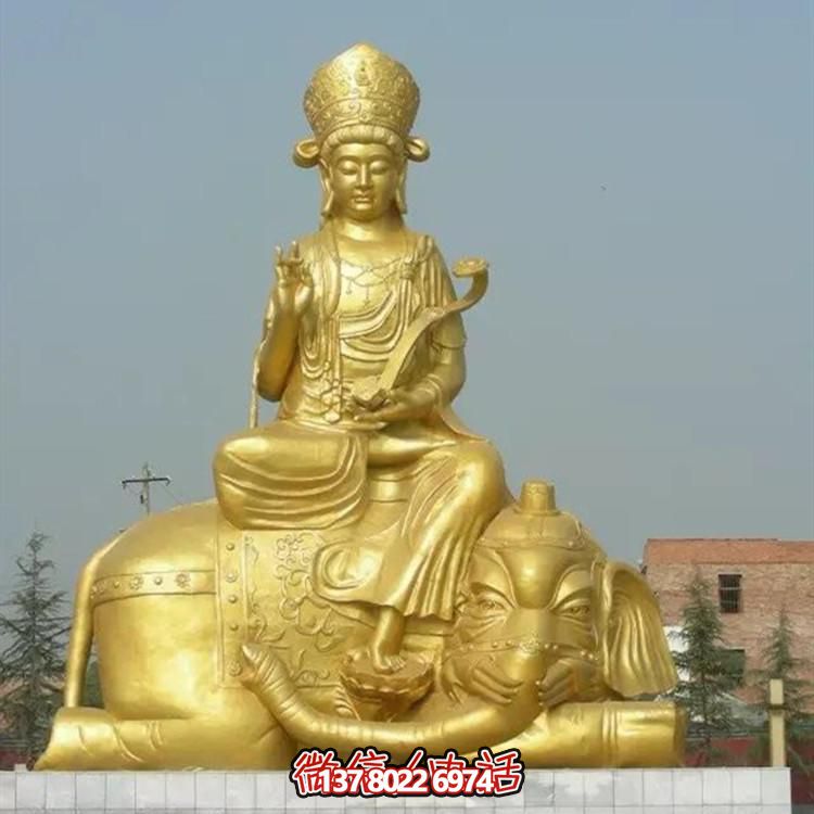 玻璃鋼雕塑文姝普賢，精致烤漆噴金大型景點(diǎn)裝飾