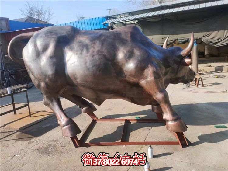 大型銅牛景觀雕塑，招財擺件