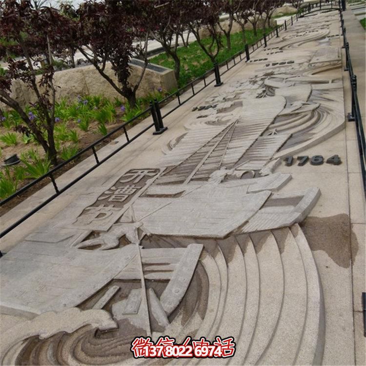 大理石浮雕壁畫，點綴景區(qū)廣場裝飾