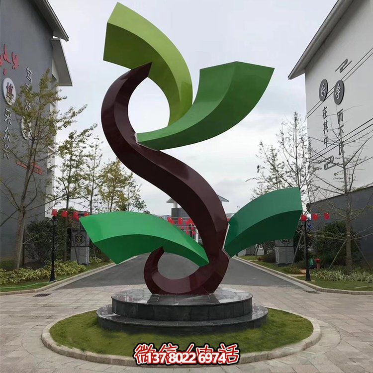 雕塑般的不銹鋼創(chuàng)意景觀，為你的小區(qū)或別墅增添幾何美感