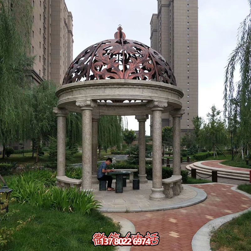 高端歐式鏤空涼亭，打造完美小區(qū)廣場
