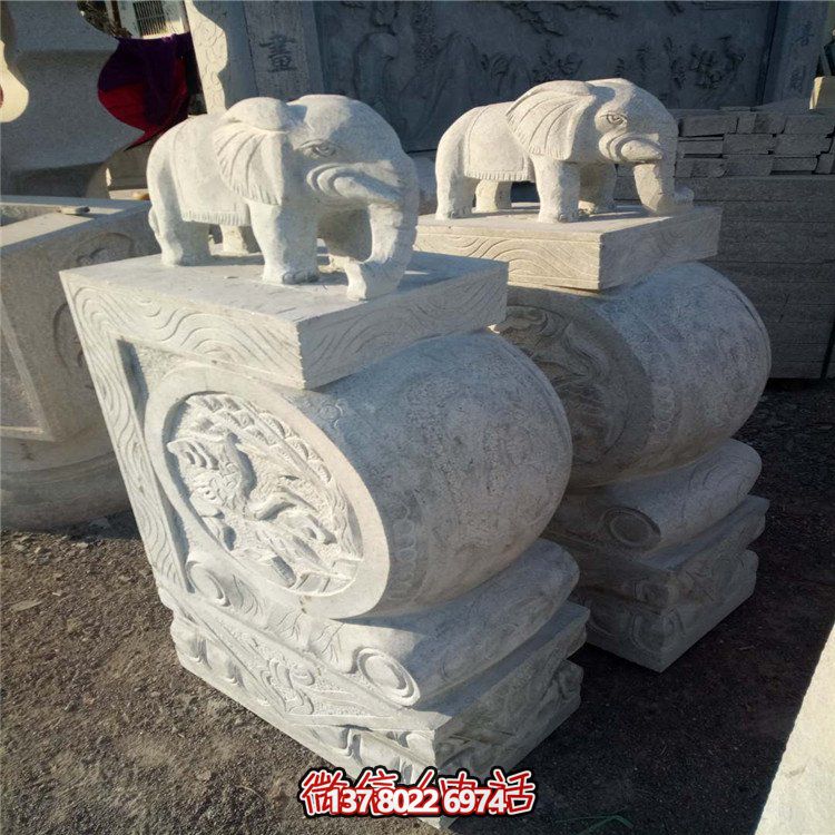 大理石石雕抱鼓，為您的園林庭院門口點綴美觀
