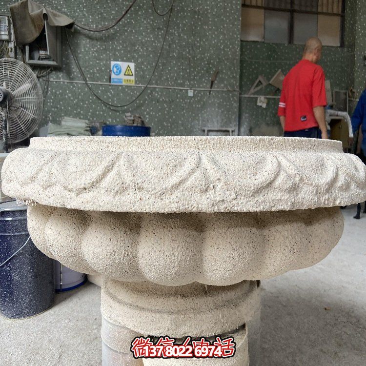 精美石雕園林景觀(guān)花盆雕塑，增添戶(hù)外活力