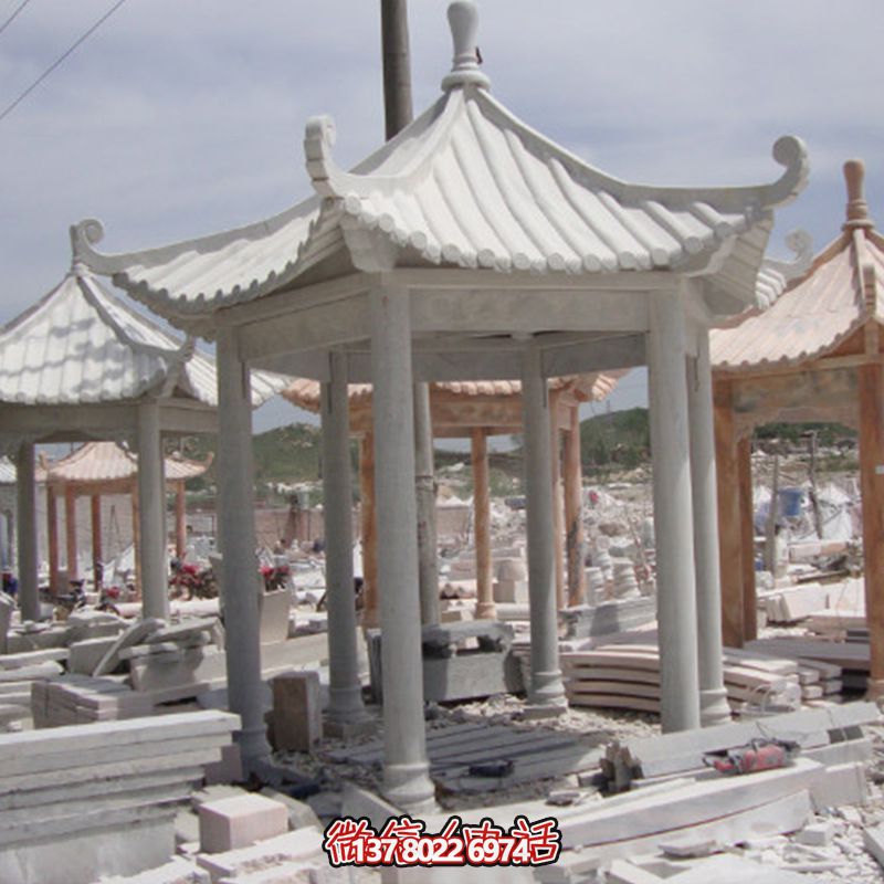 休閑小型大理石涼亭，為別墅園林增添溫馨氣息