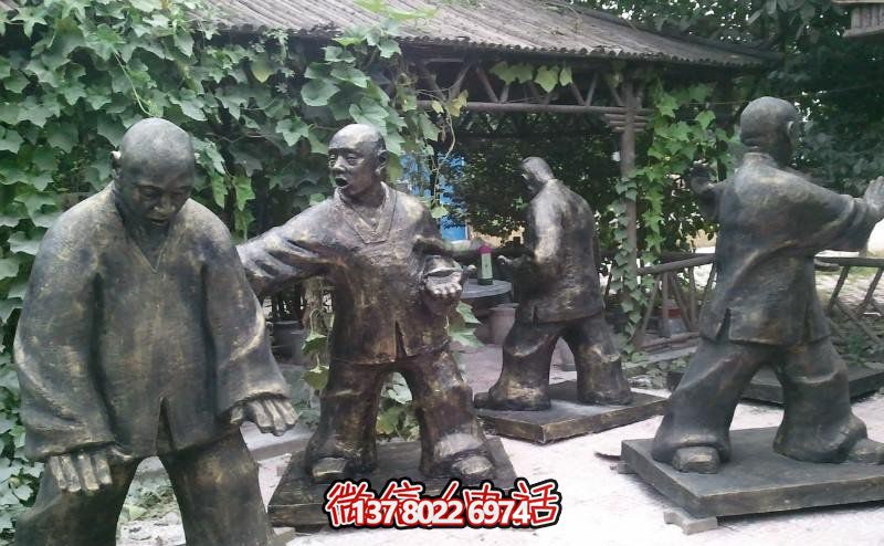 玻璃鋼雕塑景觀，為廣場(chǎng)練功夫人注入靈動(dòng)之物