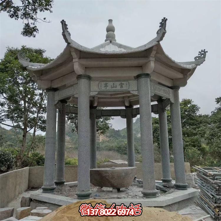 大理石雕刻中式?jīng)鐾?，美化景區(qū)園林戶外環(huán)境