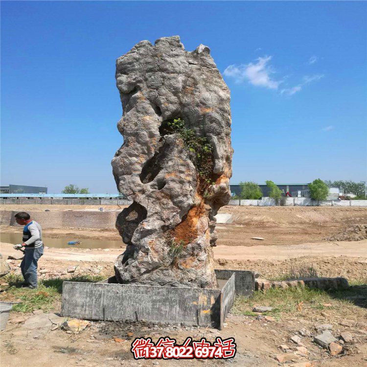 夢(mèng)幻假山景觀擺件，美化庭院靈璧石