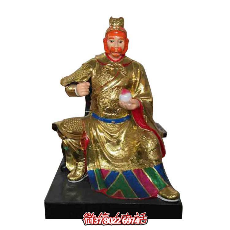 玻璃鋼佛像，金烤漆噴涂