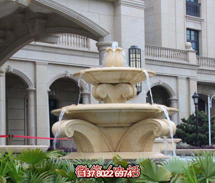 歐式風格大理石噴泉雕塑，美化酒店、廣場、景觀