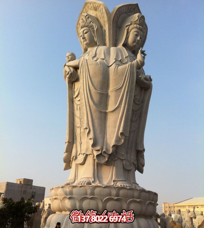大型觀音大理石雕塑，精美的園林景觀裝飾