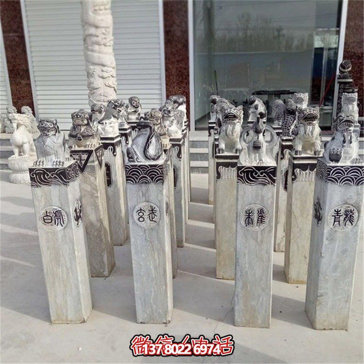 精美大理石雕塑，辟邪鎮(zhèn)宅，拴馬樁大型裝飾