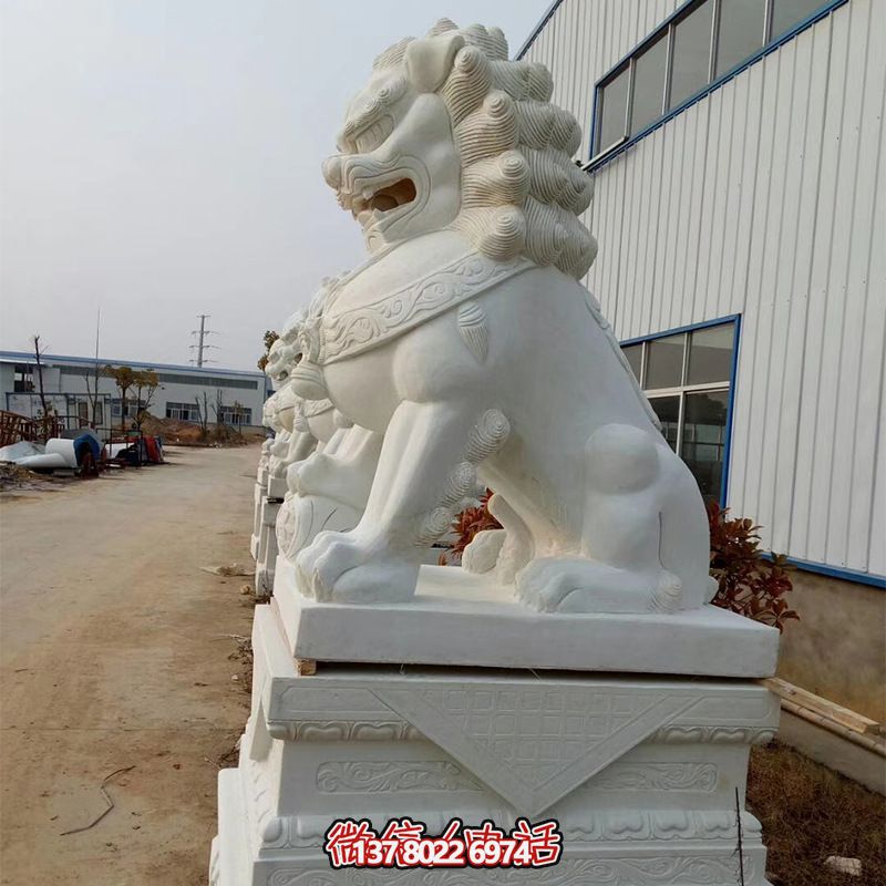 高品質(zhì)石雕麒麟雕塑，點(diǎn)綴企業(yè)公司大門口，增添鎮(zhèn)宅財(cái)運(yùn)