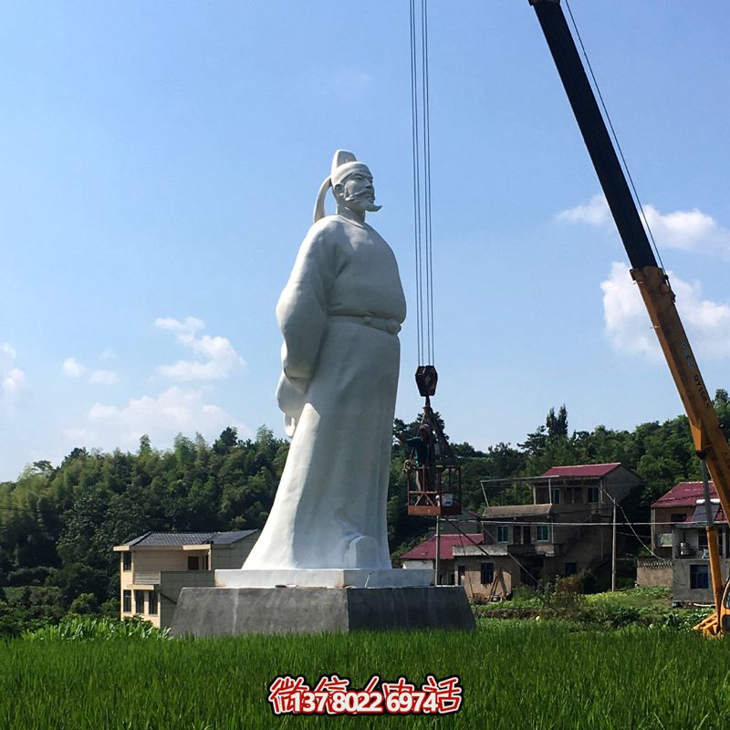 李白漢白玉雕塑，賞詩仙魅力，游覽大型景區(qū)公園