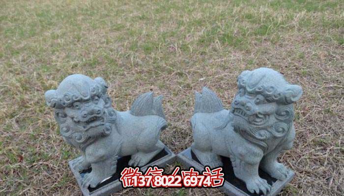 精美創(chuàng)意獅子大理石擺件，為戶外園林景觀增添更多美感