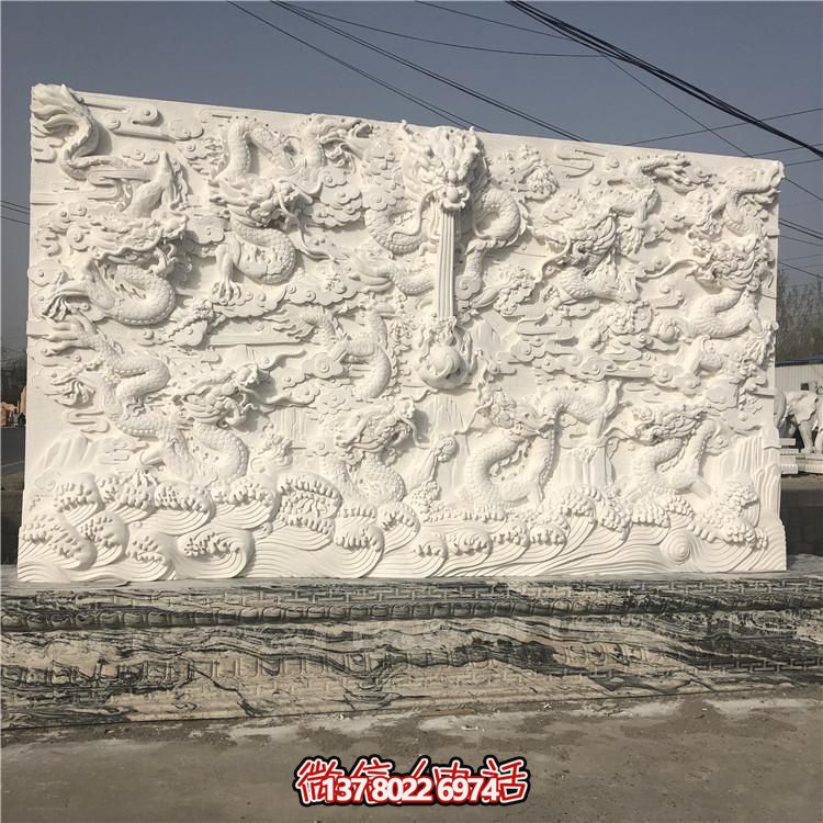 精湛雕刻的室內(nèi)大理石雕塑，為您的庭院增添浮雕照壁