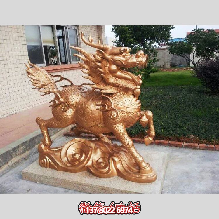 非凡精致的不銹鋼麒麟雕塑，裝點你的別墅庭院