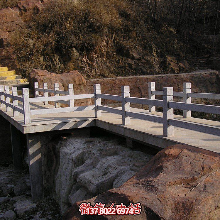 精致石磚制作的路橋、石欄桿及石欄