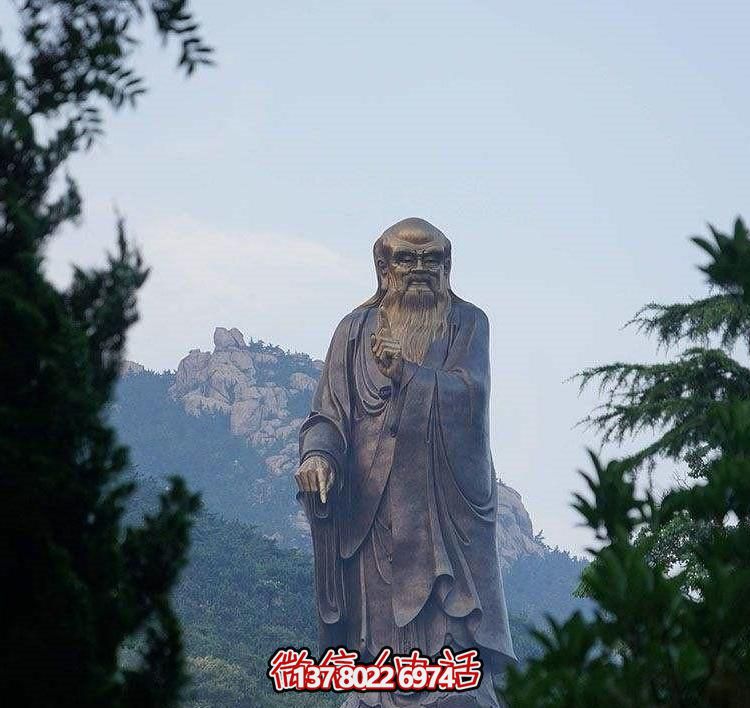 戶外大型鑄銅老子雕像，仿古做舊古代名人擺件