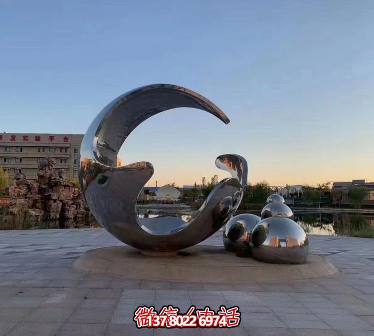 公園擺放不銹鋼創(chuàng)意抽象藝術(shù)景觀雕塑