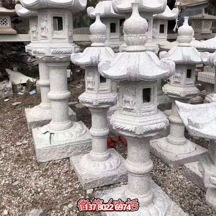花崗巖石雕燈，中國(guó)傳統(tǒng)古建照明燈籠
