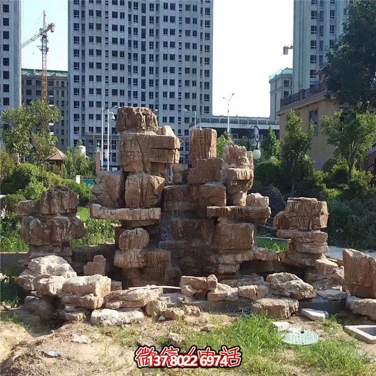 疊石假山，小區(qū)園林人造假山水景
